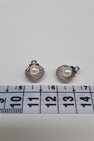 Silver Color Mussel Patterned Necklace and Bracelet Tip