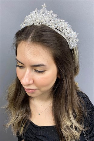 Silver Color Ahbahar Bridal Crown