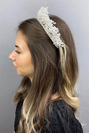 Silver Color Ahbahar Bridal Crown