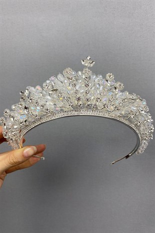 Silver Color Ahbahar Bridal Crown