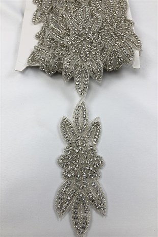 اللون الفضي الأزهار نمط الحديد على الشريط الحجري