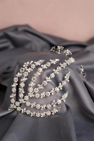 Silver Color Double Sided Helen Bridal Hair Accessory