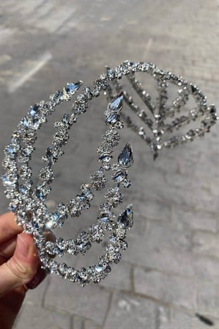 Silver Color Double Sided Helen Hair Accessory Bridal Crown