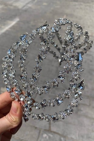 Silver Color Double Sided Helen Hair Accessory Bridal Crown