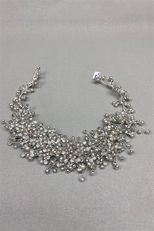 Silver Color Lisa Model Bridal Henna Crown