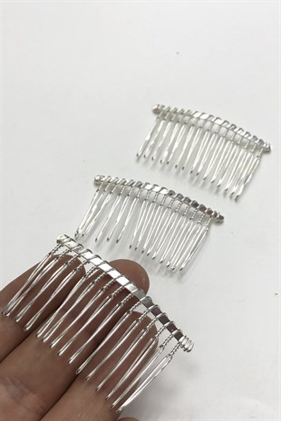 Gümüş Renk Metal Tarak Toka 6*3,5 cm