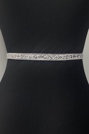 اللون الفضي لامعة حبة مطرزة مساء اللباس حزام الخصر الإكسسوار