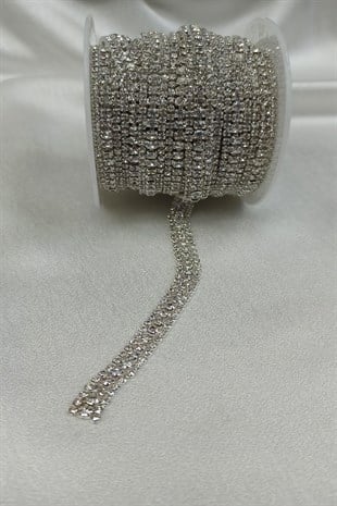  حبات حجر صف قطاع فضية اللون