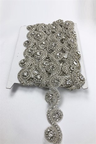 شريط حجري منقوش باللون الفضي المائي