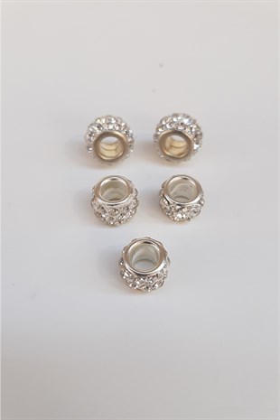 Silver Color Cylinder Stone Washer