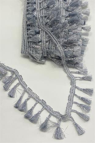 Silver Glitter Fringe Tassel Ribbon