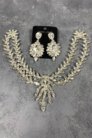 Gümüş Sultan Alınlık Gelin Kına Saç Aksesuarı Ve Abiye Küpesi