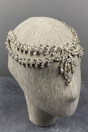 Silver Sultan Crown Bridal Henna Crown Hair Accessory