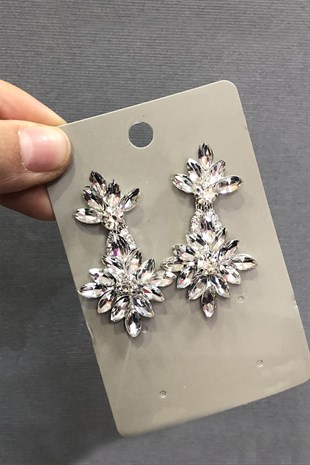 Gümüş Taşlı Caph Küpe