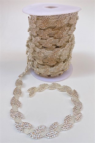 Silver Stone Straw Leaf Ribbon