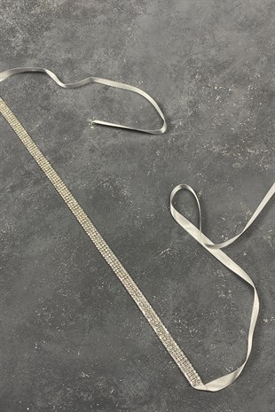  حزام الخصر الإكسسوار النحيف من الحجر الفضي