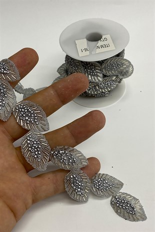 الفضة ورقة نمط الحديد على الشريط زين الحجر