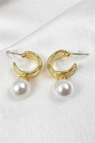 Hamal Gold İncili Küpe