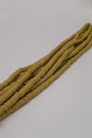 Hardal Fimo Hamur Boncuk 6Mm