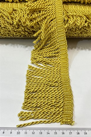 Hardal Sarısı Bulyon Saçak Püskül