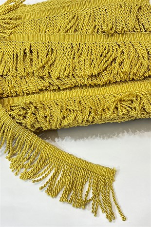 Hardal Sarısı Bulyon Saçak Püskül