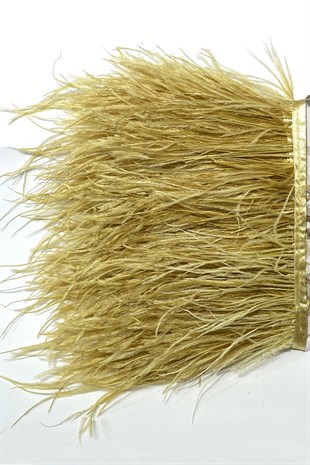 Mustard Yellow Ostrich Feather 1 mt