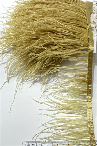 Mustard Yellow Ostrich Feather 1 mt