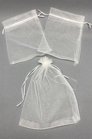 Towel and Snack Transparent Tulle Pouch 10 Pieces (19*30 cm)