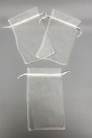 Gift Size Transparent Tulle Pouch 100 Pieces (14*24cm)
