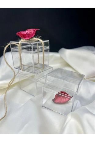 Hediyelik Kare Mika Kutu 4x4x4 Cm- 20 Adet
