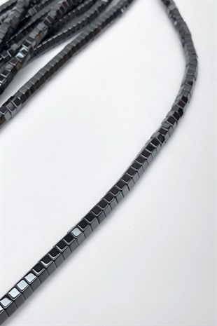 Hematit Altıgen Taş Boncuk