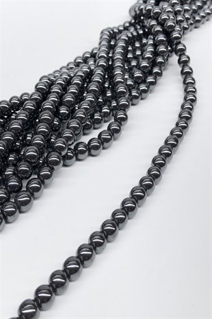 Hematite Stone Bead 6 mm