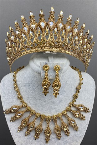 Henna Gelin Kına Tacı Kolye Küpe Seti