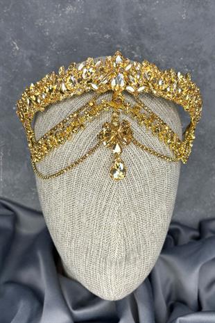 Hera Alınlık Sallantılı Gelin Kına Tacı Saç Aksesuarı