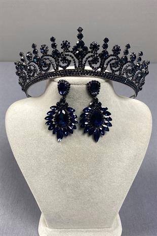 Hera Bridal Henna Crown and Shuttle Earrings