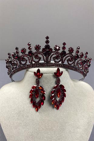 Hera Bridal Henna Crown and Shuttle Earrings