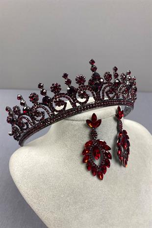 Hera Bridal Henna Crown and Shuttle Earrings
