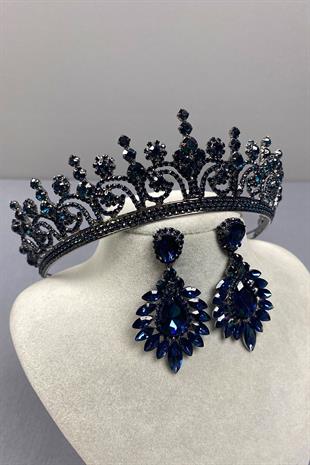 Hera Bridal Henna Crown and Shuttle Earrings