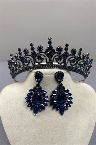 Hera Bridal Henna Crown and Shuttle Earrings
