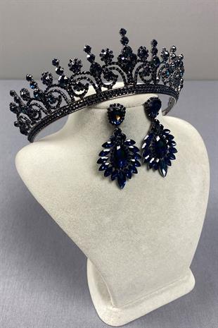 Hera Bridal Henna Crown and Shuttle Earrings