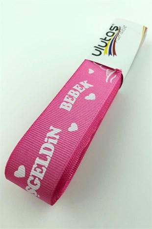 Hoşgeldin Bebeğim Baskılı Grogren Kurdele 2.5 cm