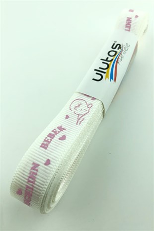 Hoşgeldin Bebeğim Baskılı Grogren Kurdele