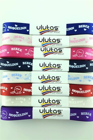 Hoşgeldin Bebeğim Baskılı Grogren Kurdele