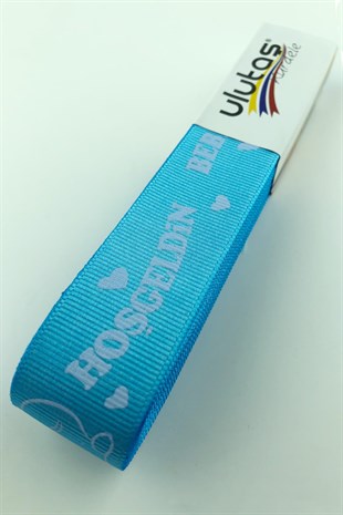 Hoşgeldin Bebeğim Baskılı Grogren Kurdele 2.5 cm