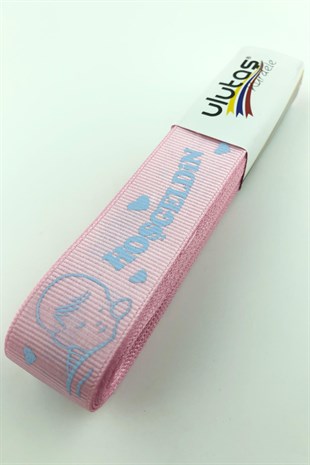 Hoşgeldin Bebeğim Baskılı Grogren Kurdele 2.5 cm