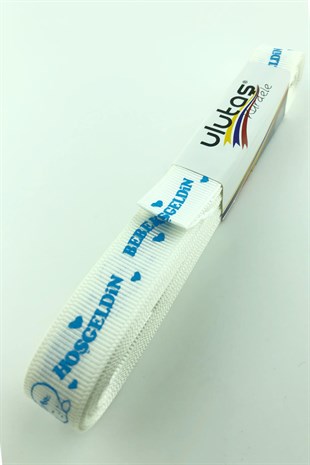 Hoşgeldin Bebeğim Kurdele Baskılı Grogren