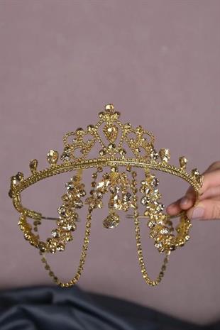 Hürrem Saçaklı Alınlık Gelin Kına Tacı