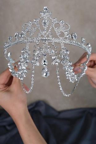 Hurrem Fringed Forehead Bridal Henna Crown