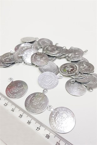 Gümüş Rengi Alüminyum Metal Para Pul