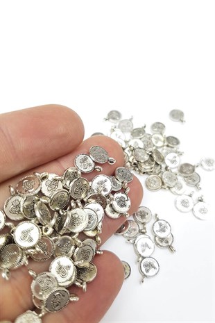 Gümüş Renk İmitasyon Metal Para Pul